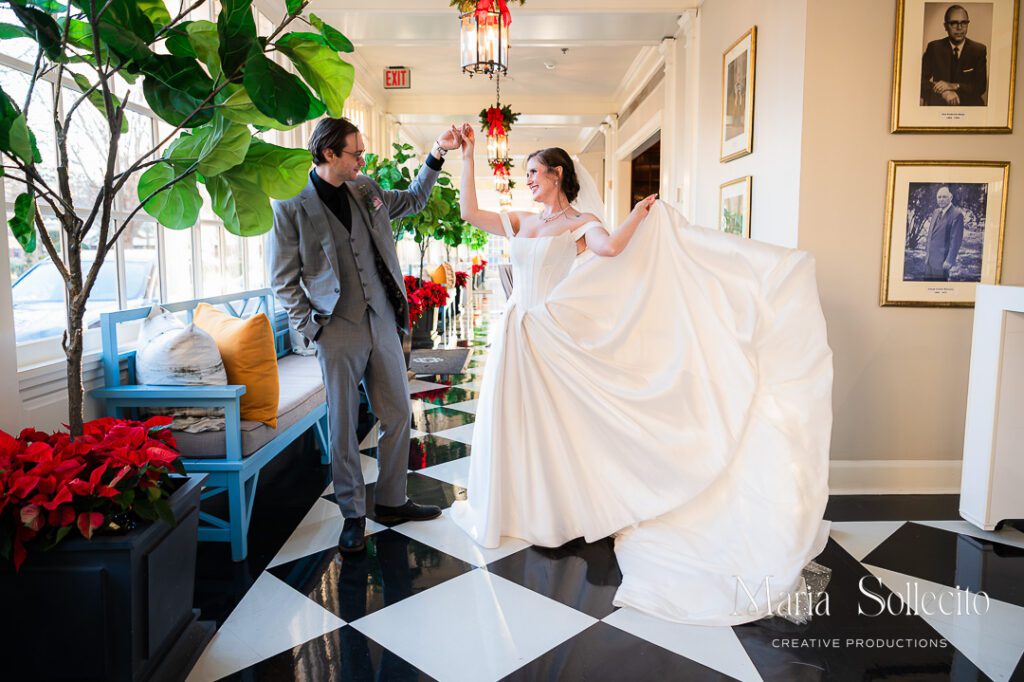 Carolina Inn Chapel Hill NC New Years Eve Wedding Photography by Maria Sollecito